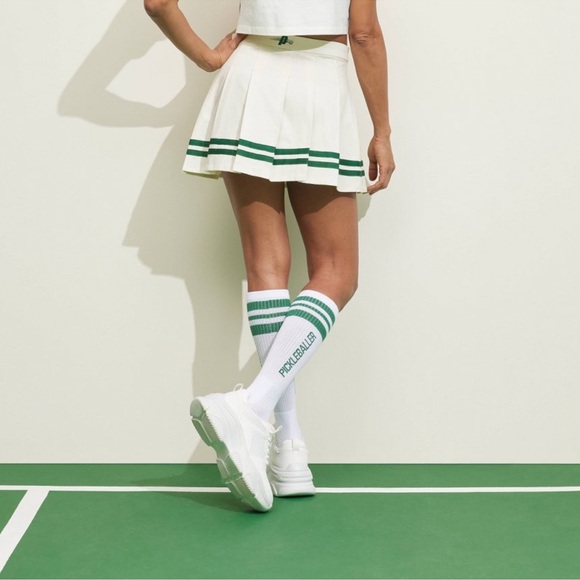 Prince x Target pickleball collection cream green pleated mini skirt XS S M - Picture 2 of 11